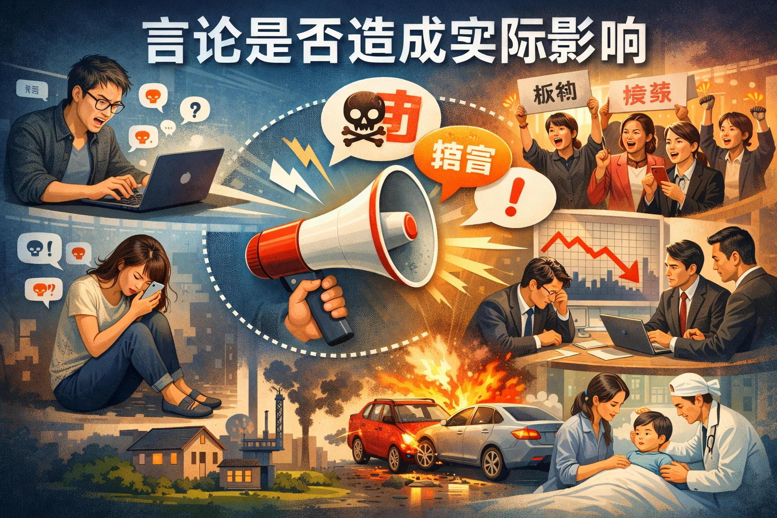 言论是否造成实际影响