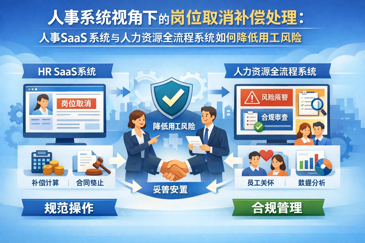 人事系统视角下的岗位取消补偿处理:人事SaaS系统与人力资源全流程系统如何降低用工风险