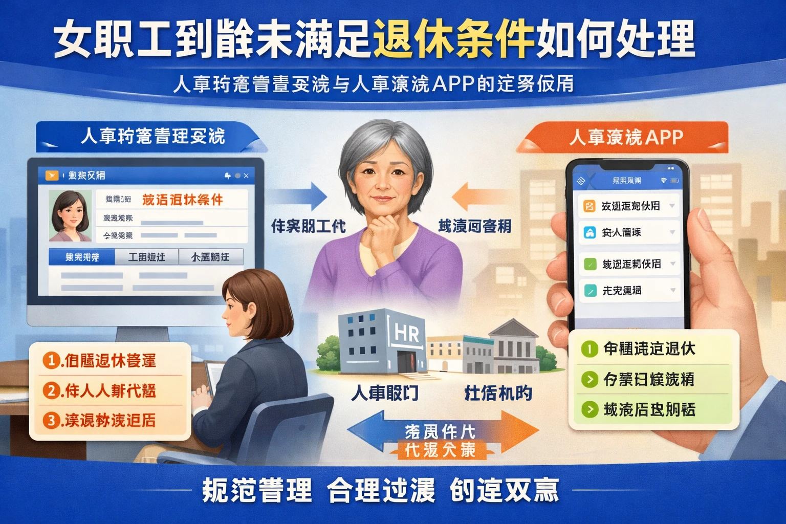 人力资源软件视角下女职工到龄未满足退休条件如何处理:人事档案管理系统与人事系统APP的实务应用