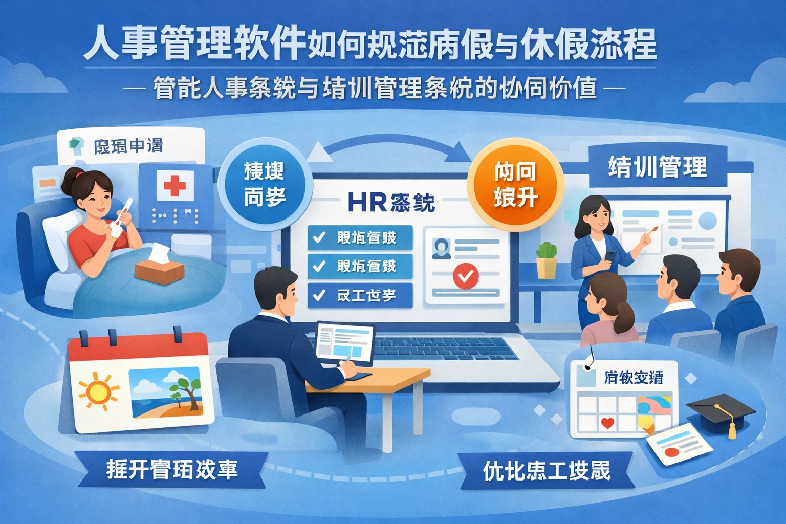 人事管理软件如何规范病假与休假流程：智能人事系统与培训管理系统的协同价值