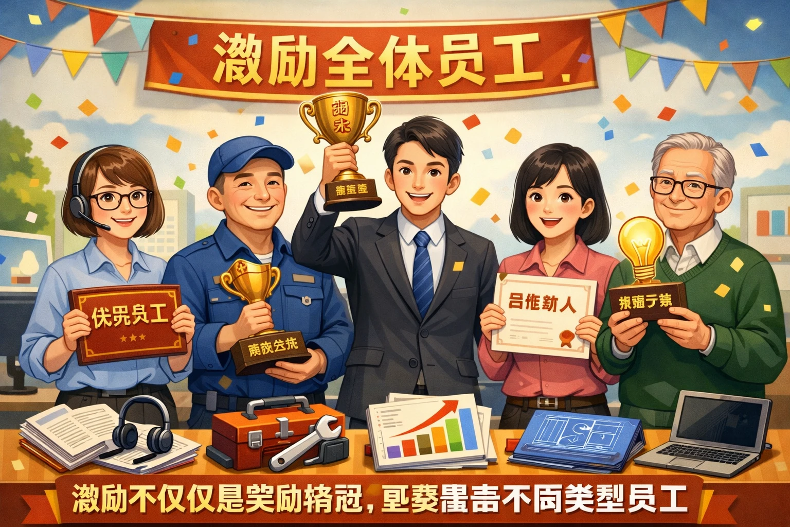 激励要覆盖不同类型员工，而不是只奖励销冠