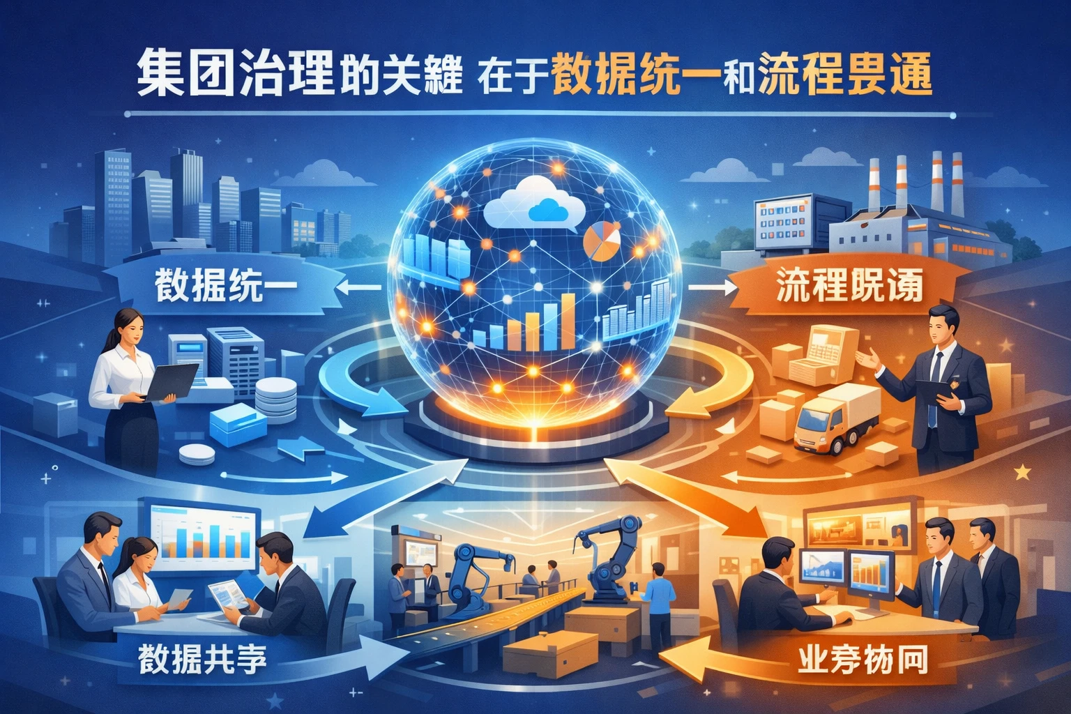 集团治理的关键，在于数据统一和流程贯通