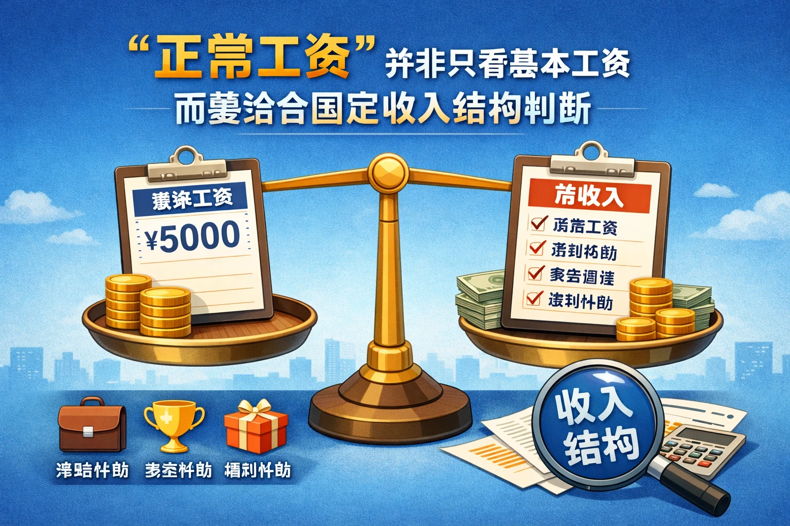 “正常工资”并非只看基本工资，而要结合固定收入结构判断