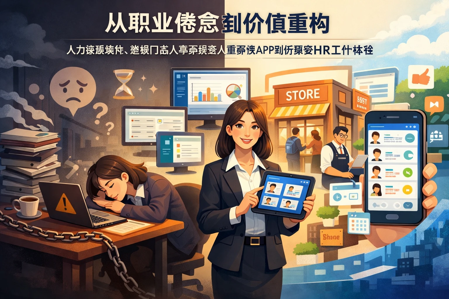 从职业倦怠到价值重构:人力资源软件、连锁门店人事系统与人事系统APP如何改变HR工作体验