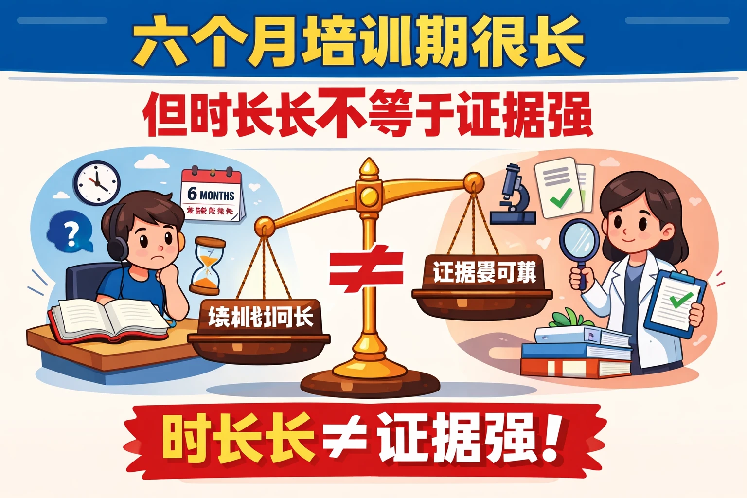 六个月培训期很长，但时长长不等于证据强