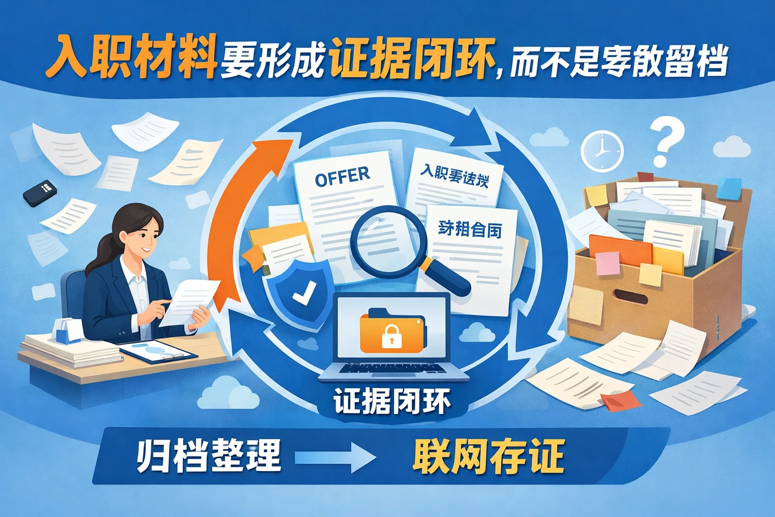 入职材料要形成证据闭环，而不是零散留档