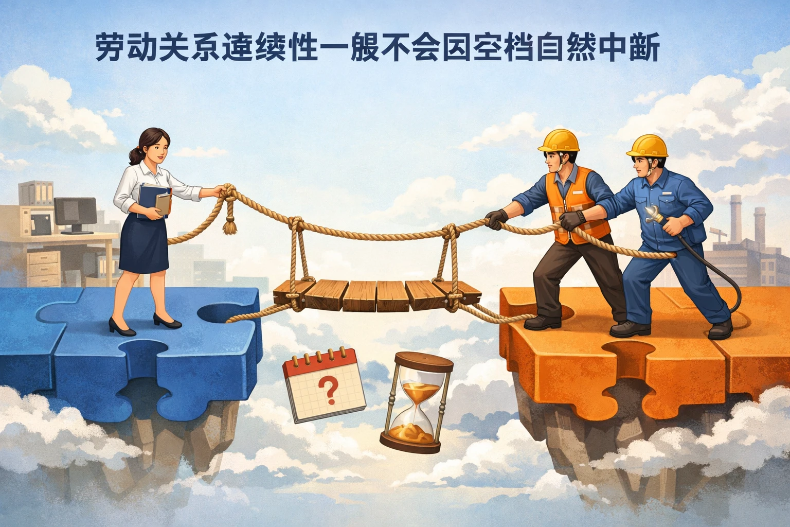 劳动关系连续性一般不会因空档自然中断