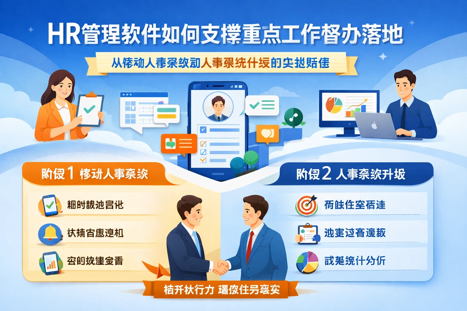 HR管理软件如何支撑重点工作督办落地：从移动人事系统到人事系统升级的实战路径