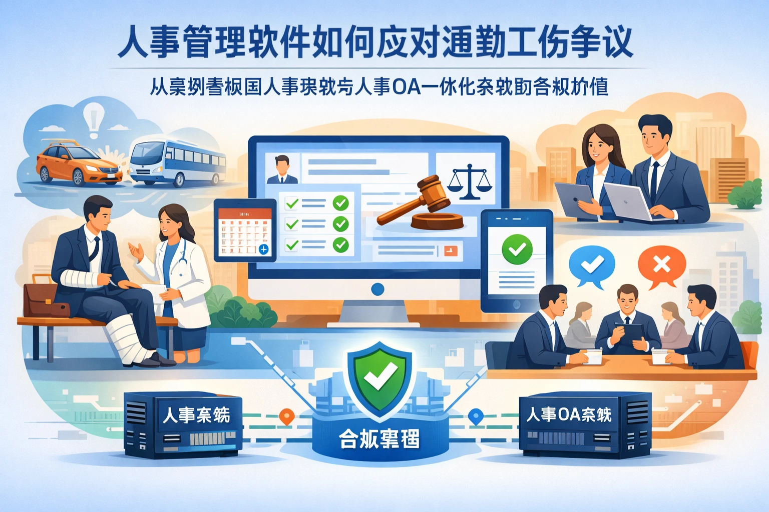 人事管理软件如何应对通勤工伤争议：从案例看集团人事系统与人事OA一体化系统的合规价值
