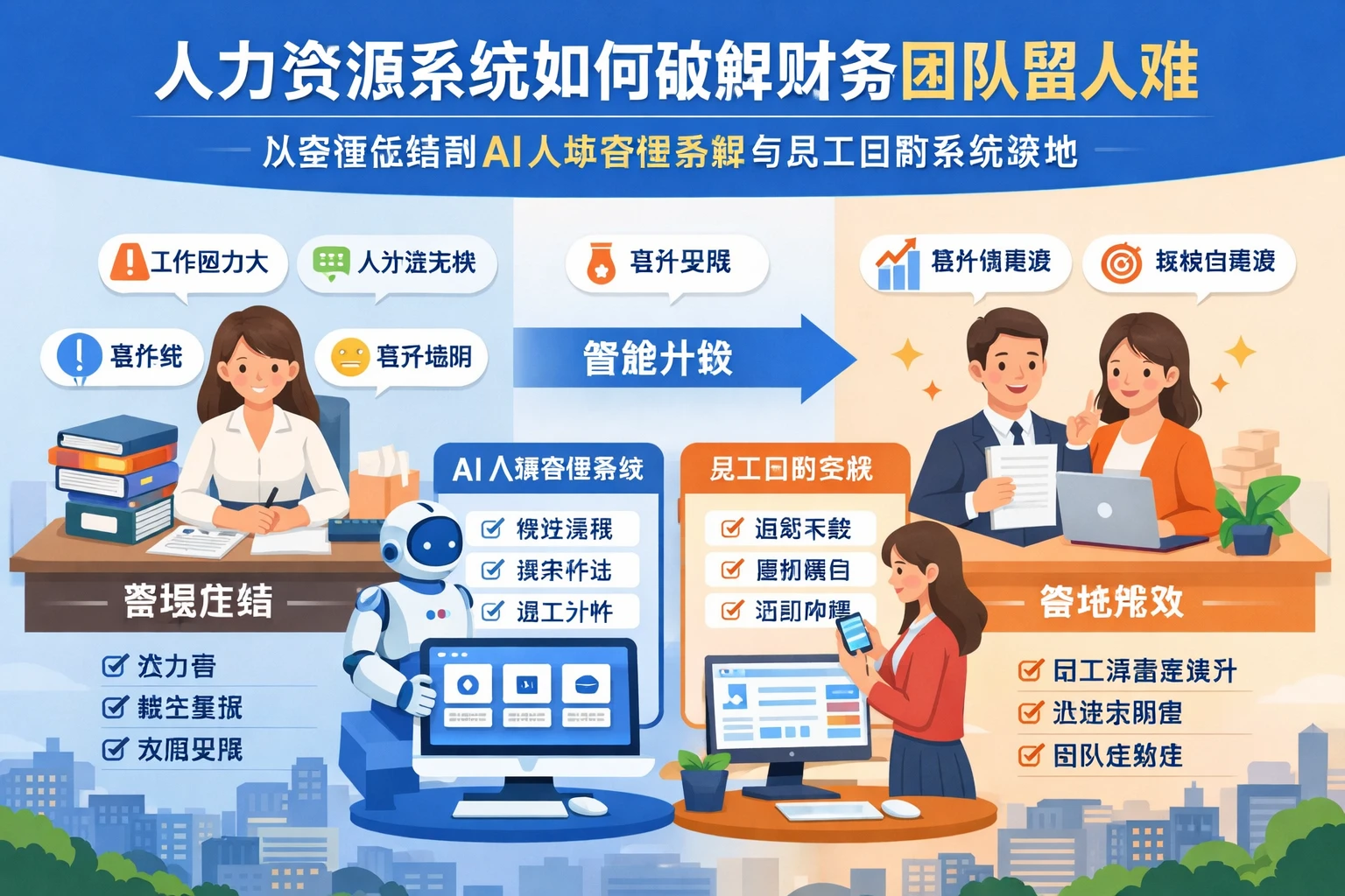 人力资源系统如何破解财务团队留人难:从管理症结到AI人事管理系统与员工自助系统落地