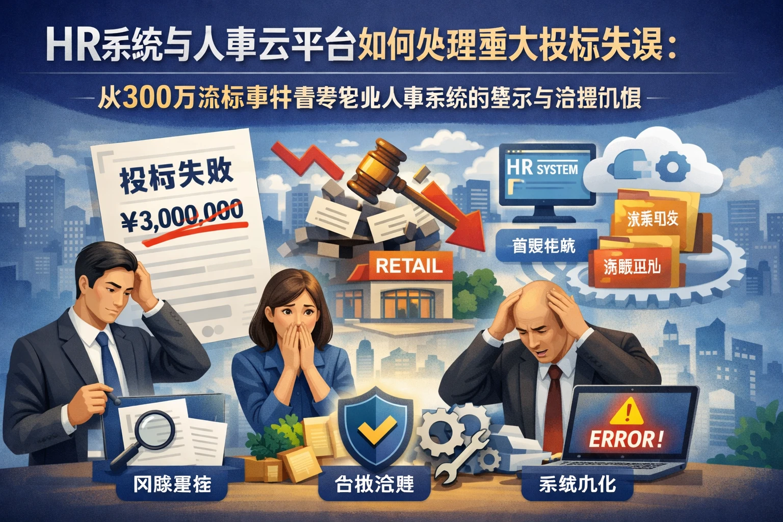 HR系统与人事云平台如何处理重大投标失误:从300万流标事件看零售业人事系统的警示与治理价值