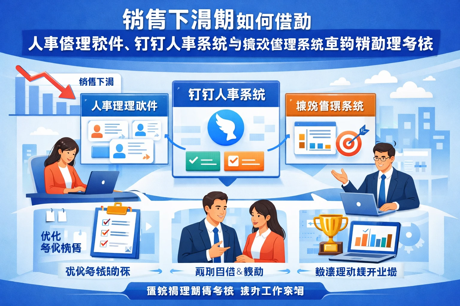 销售下滑期如何借助人事管理软件、钉钉人事系统与绩效管理系统重构销售助理考核