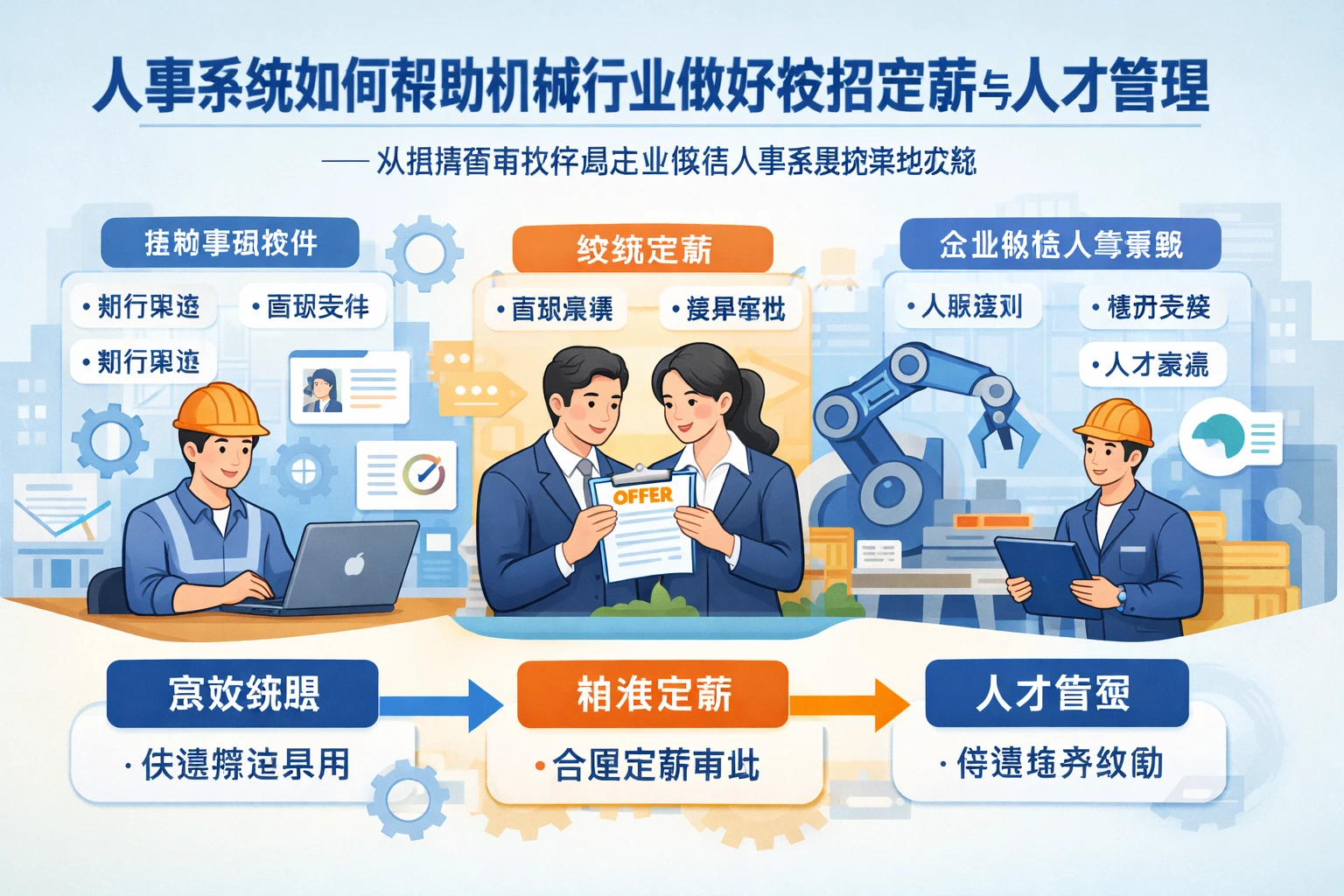 人事系统如何帮助机械行业做好校招定薪与人才管理——从招聘管理软件到企业微信人事系统的落地实践