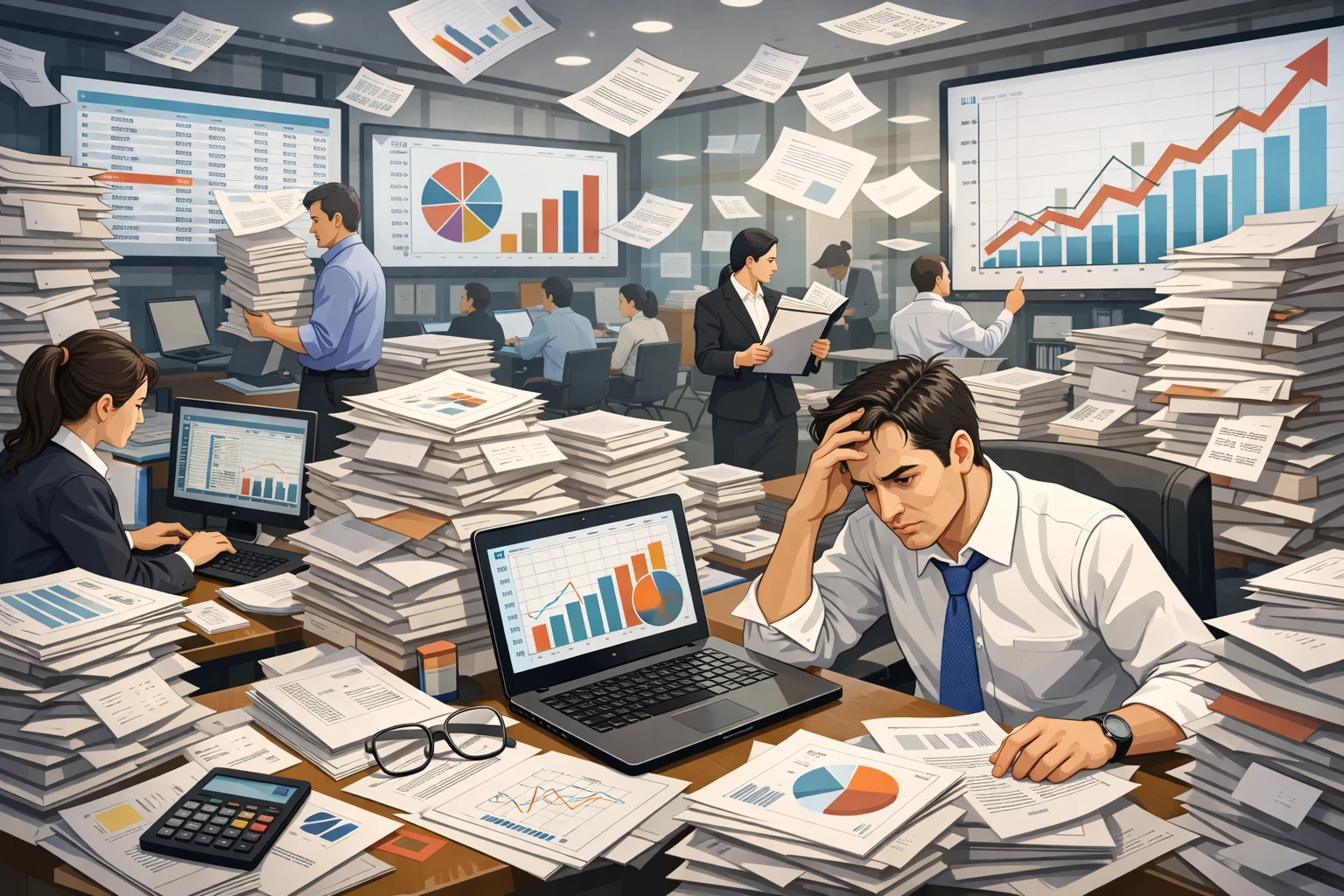 集团管控加强后，报表和数据工作会急剧增加