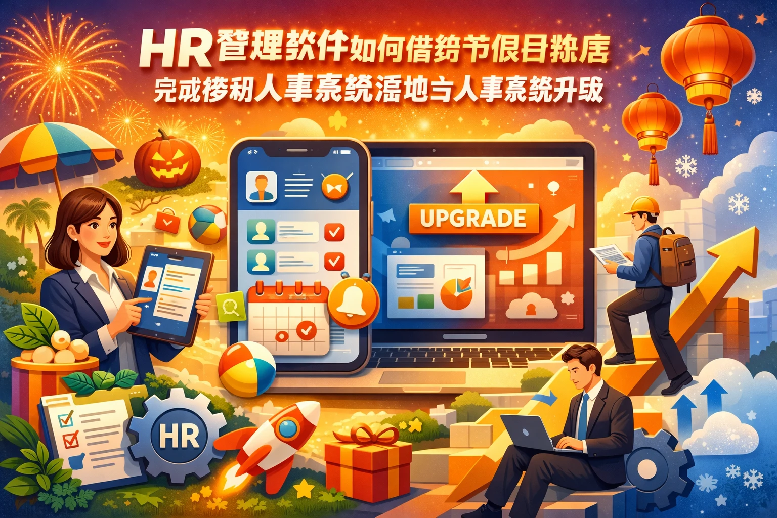 HR管理软件如何借势节假日热度完成移动人事系统落地与人事系统升级