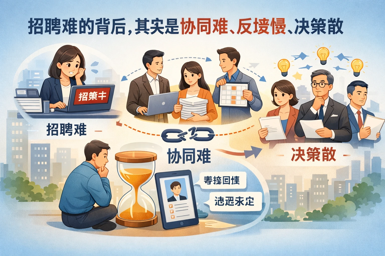 招聘难的背后，其实是协同难、反馈慢、决策散