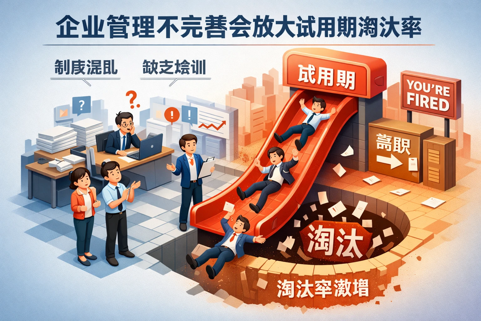 企业管理不完善会放大试用期淘汰率