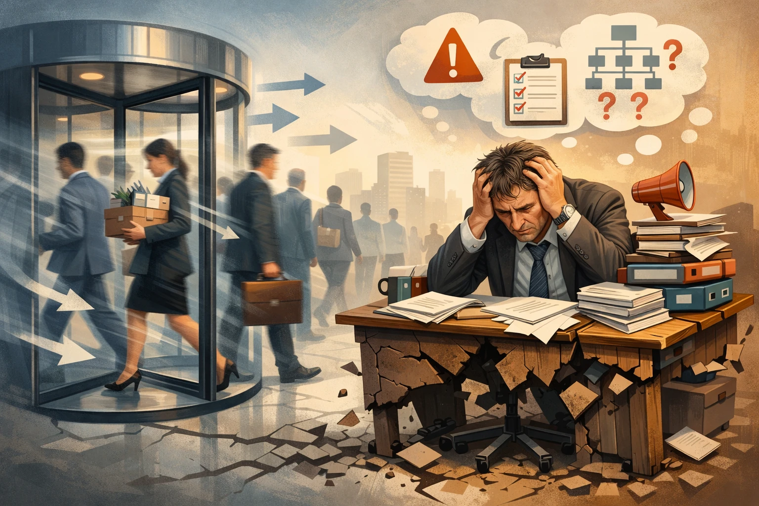 员工流动频繁，传统管理方式难以承载