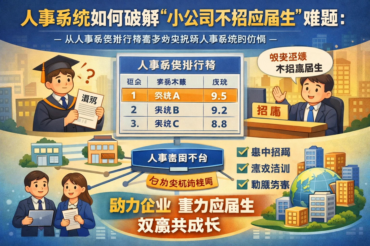 人事系统如何破解“小公司不招应届生”难题:从人事系统排行榜看多分支机构人事系统的价值
