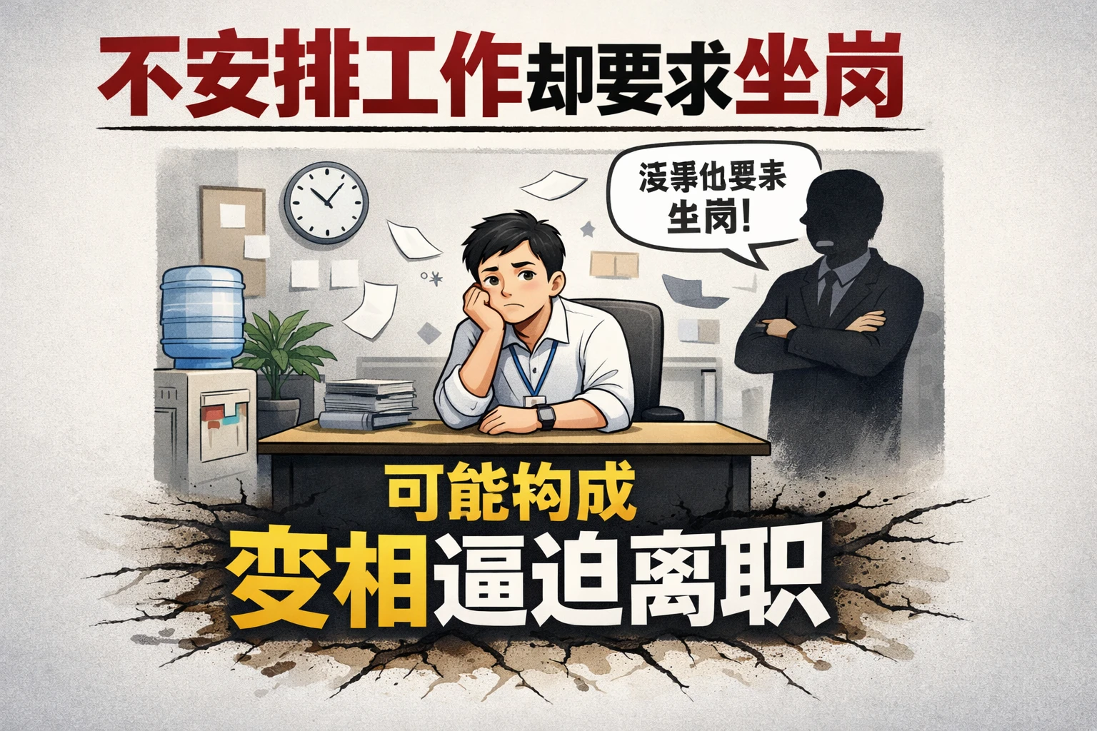 不安排工作却要求坐岗，可能构成变相逼迫离职