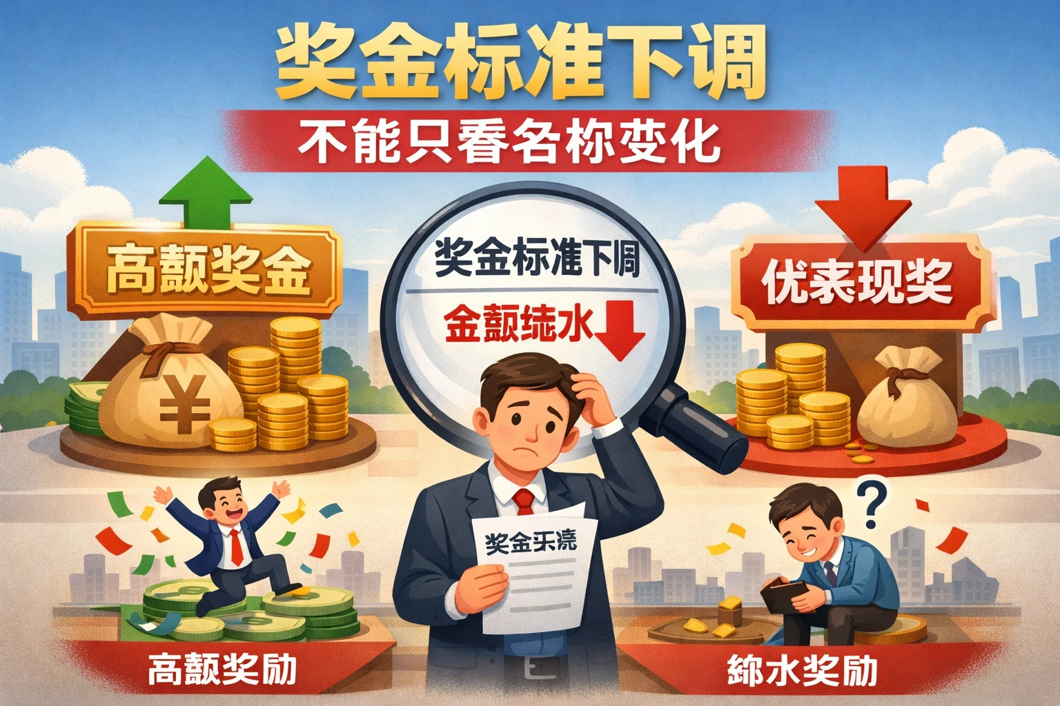 奖金标准下调，不能只看名称变化