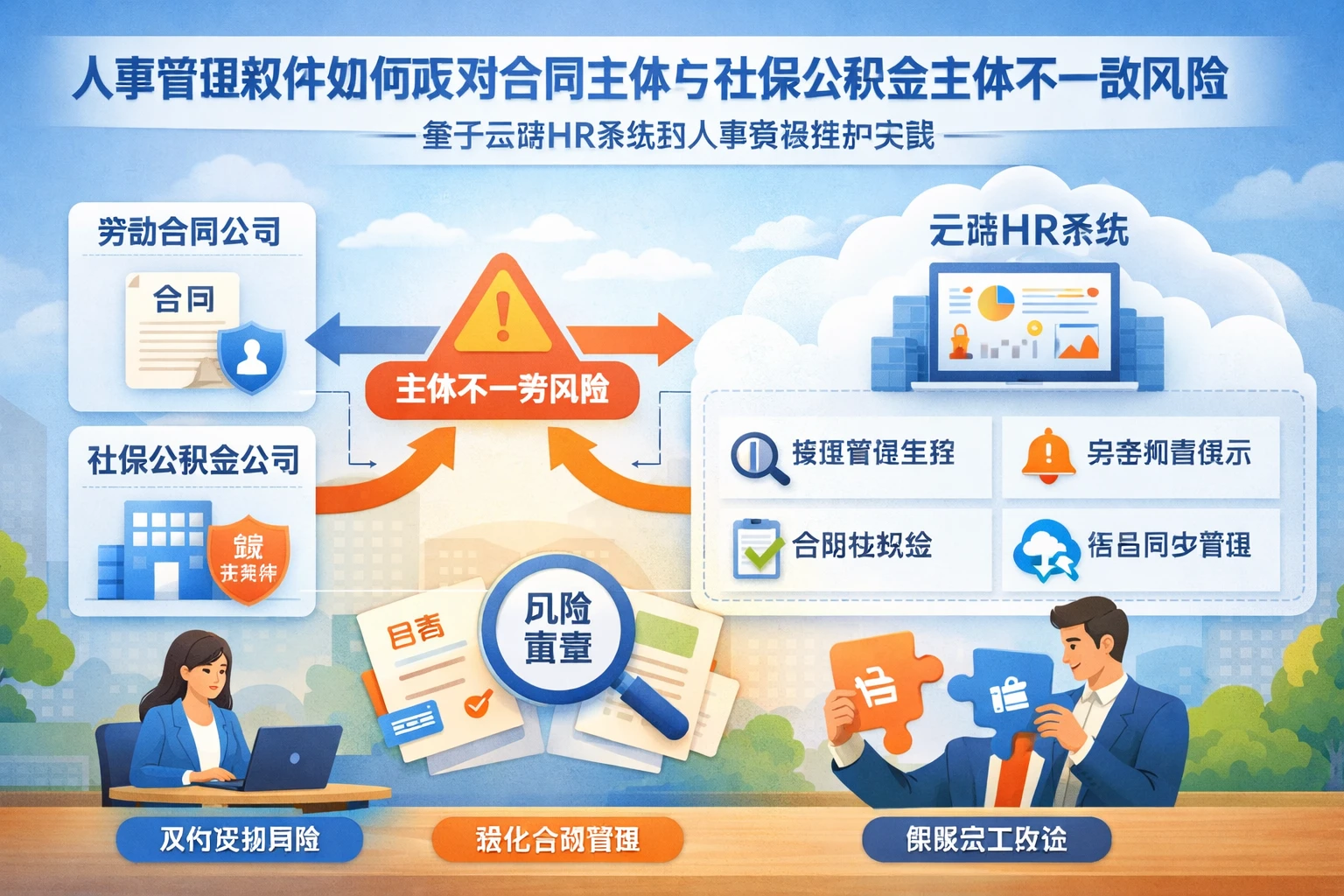 人事管理软件如何应对合同主体与社保公积金主体不一致风险——基于云端HR系统的人事系统维护实践