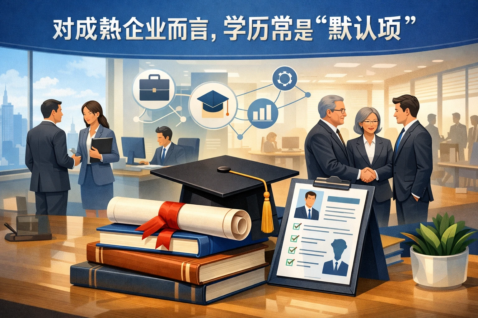 对成熟企业而言，学历常是“默认项”