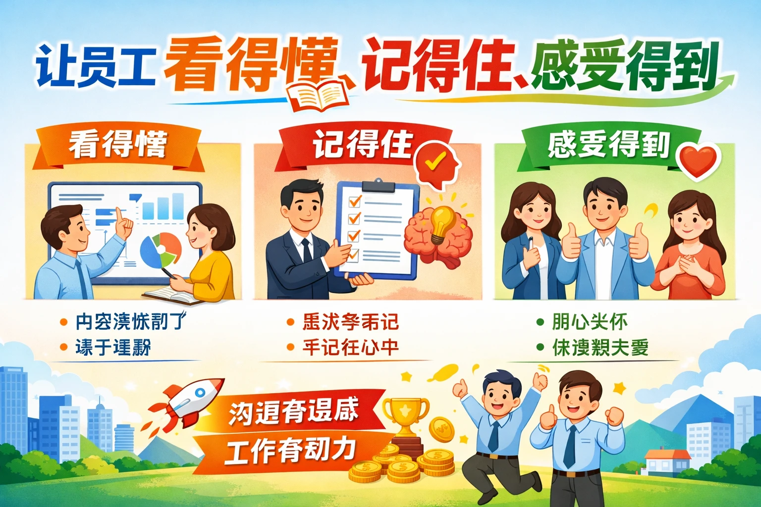 让员工看得懂、记得住、感受得到