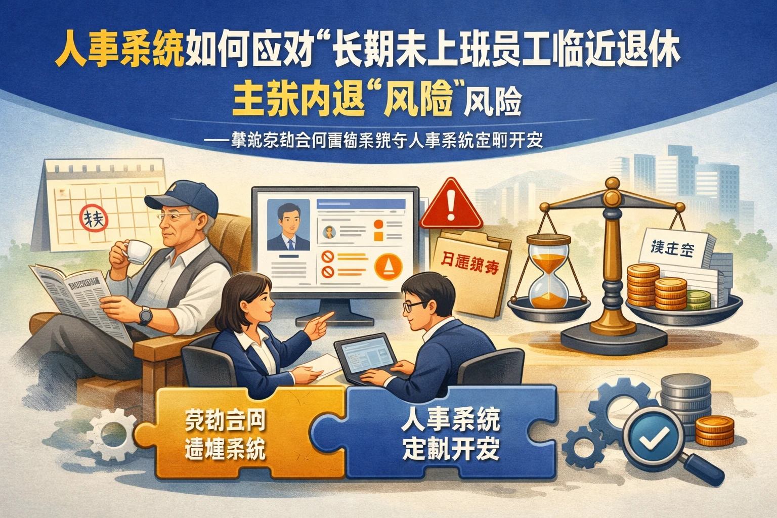 人事系统如何应对“长期未上班员工临近退休主张内退”风险——兼谈劳动合同管理系统与人事系统定制开发
