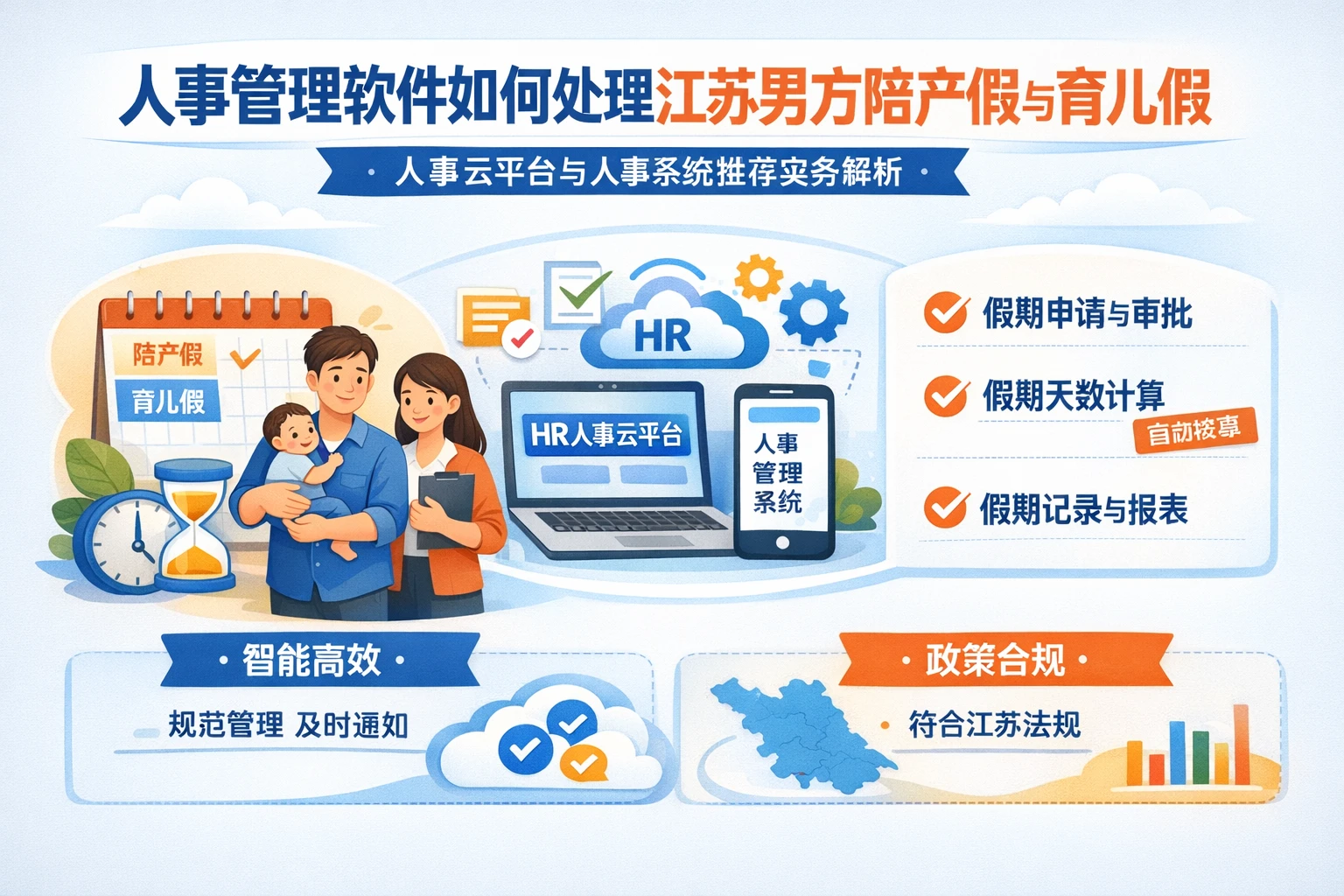 人事管理软件如何处理江苏男方陪产假与育儿假，人事云平台与人事系统推荐实务解析