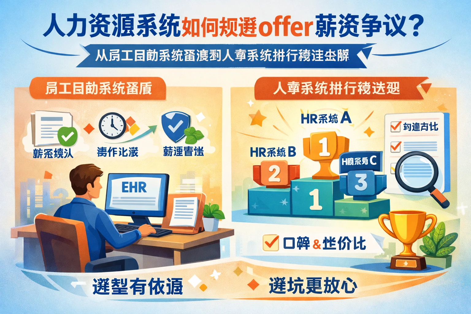 人力资源系统如何规避offer薪资争议：从员工自助系统留痕到人事系统排行榜选型全解