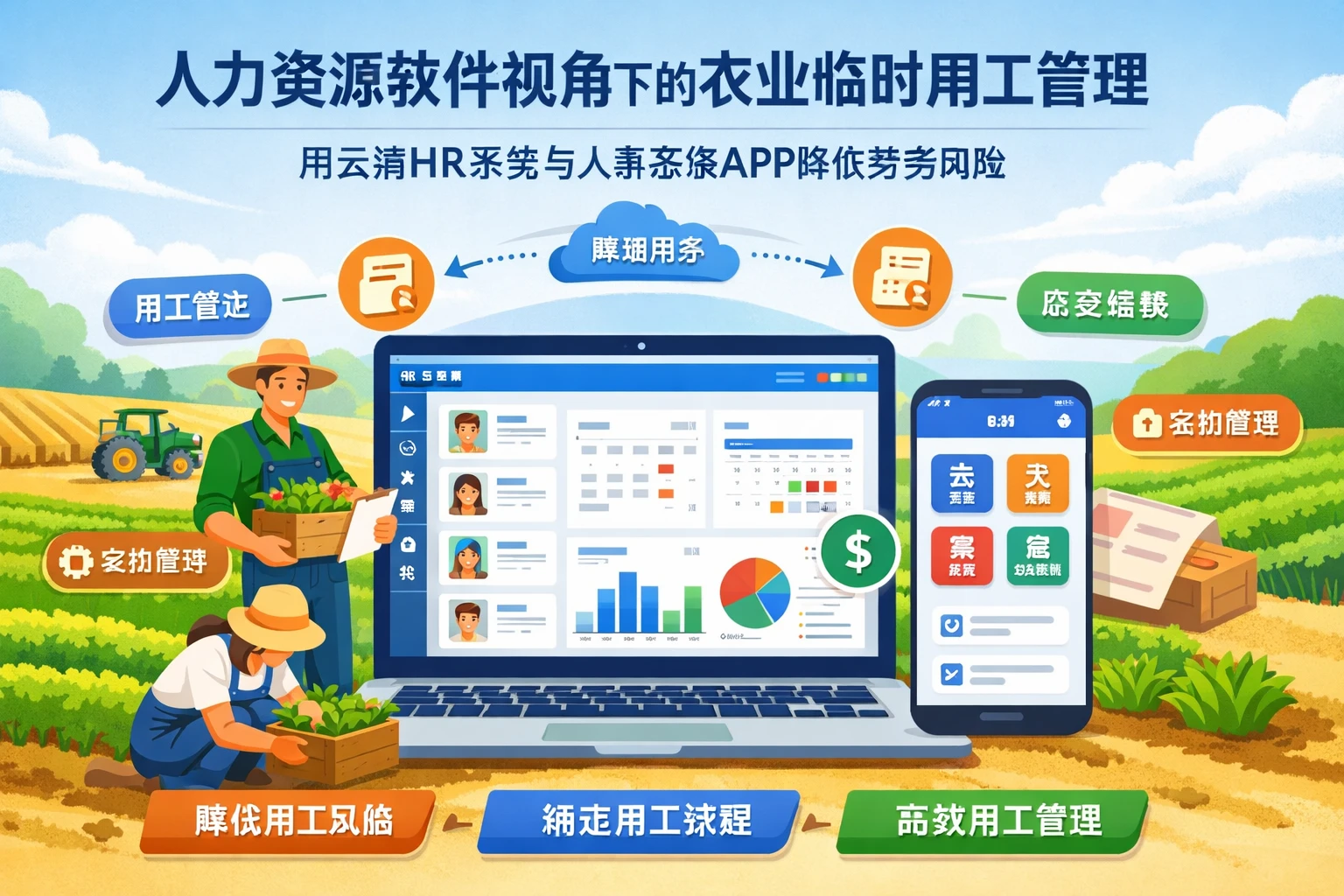 人力资源软件视角下的农业临时用工管理：用云端HR系统与人事系统APP降低劳务风险
