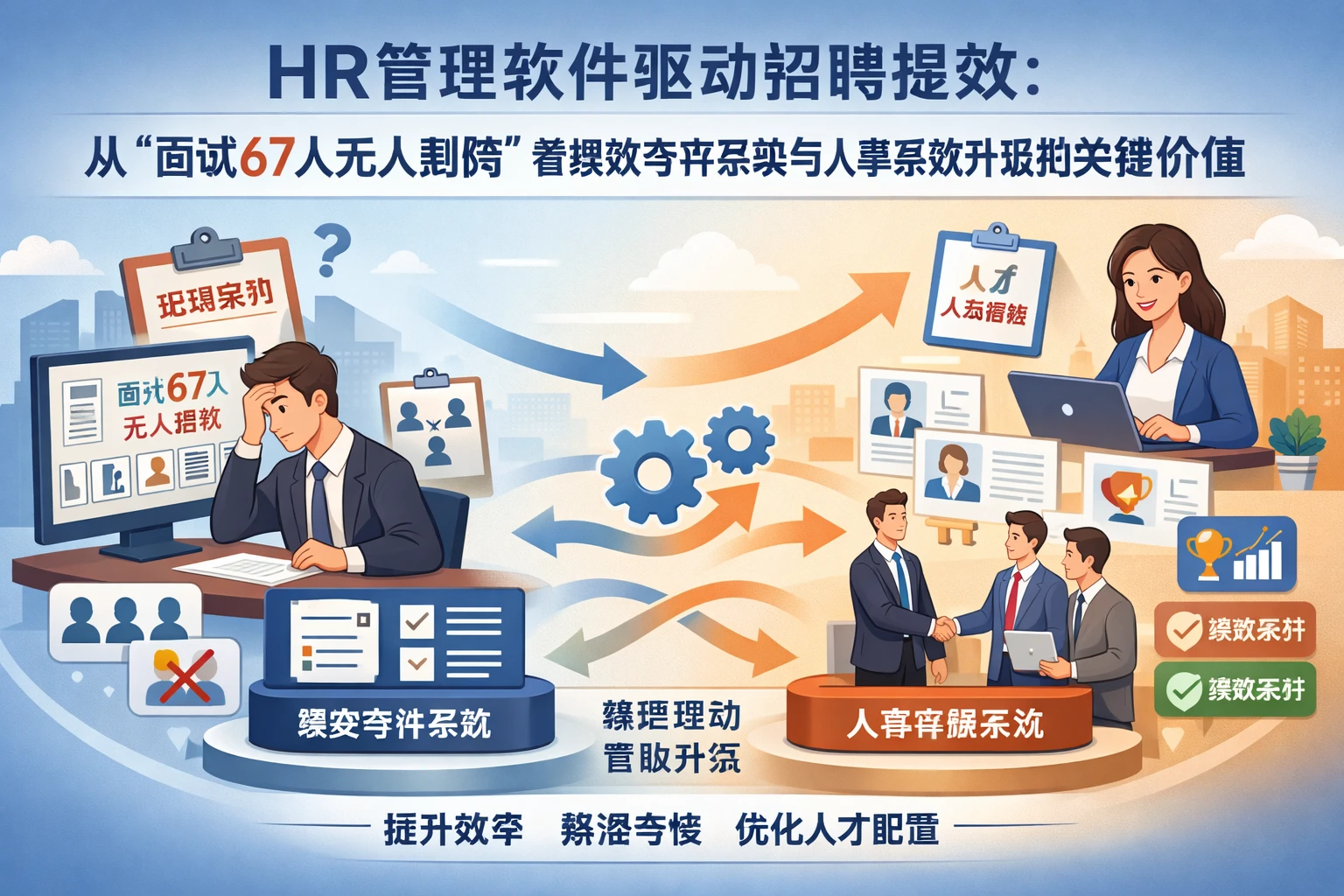 HR管理软件驱动招聘提效：从“面试67人无人到岗”看绩效考评系统与人事系统升级的关键价值