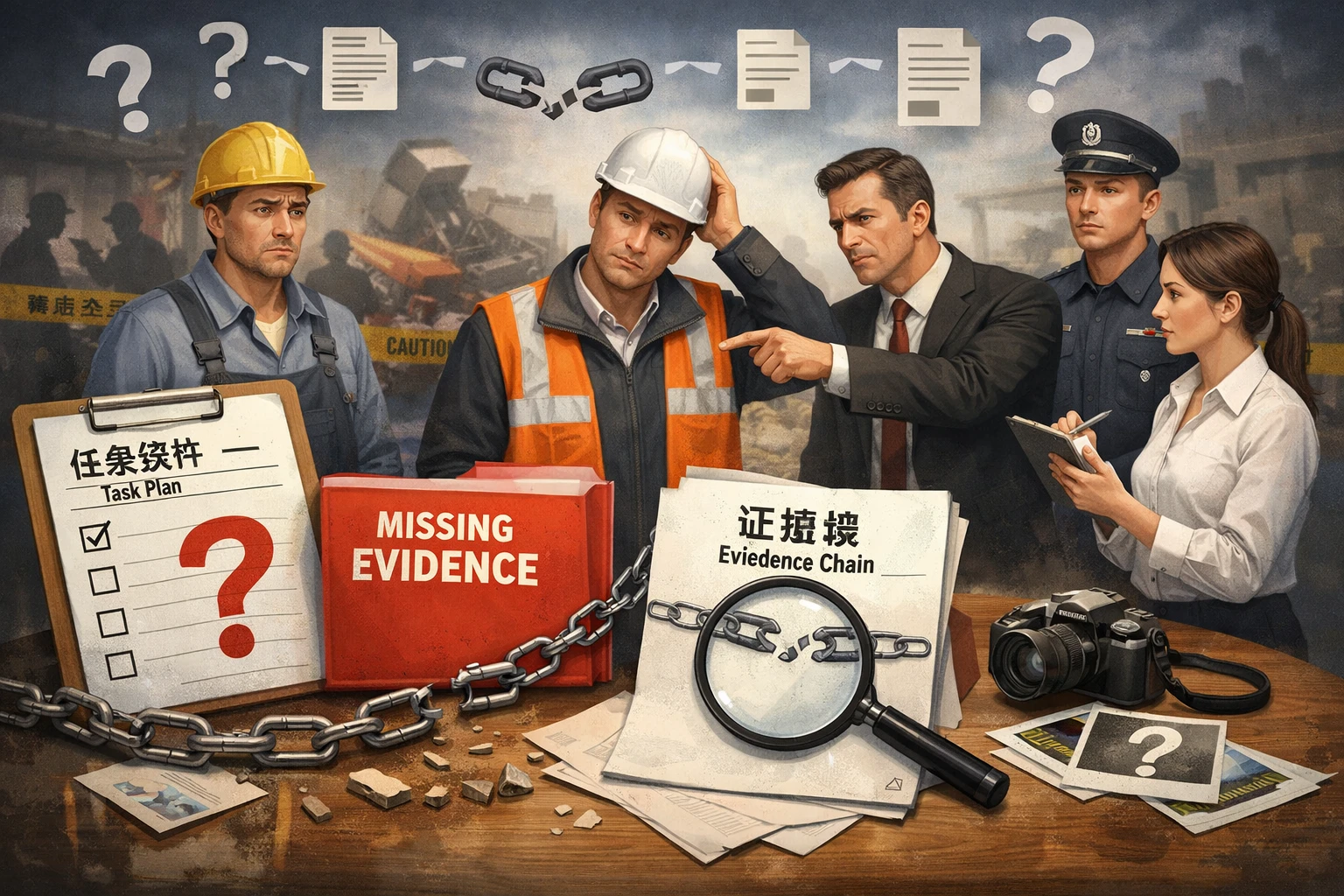现场任务安排缺少证据链，导致责任认定被动