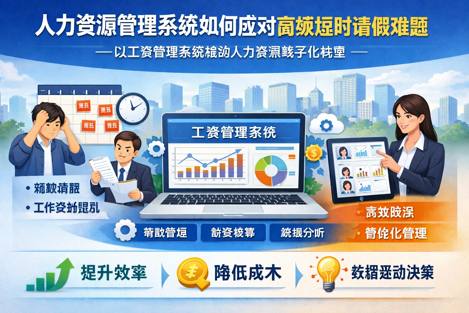 人力资源管理系统如何应对高频短时请假难题：以工资管理系统推动人力资源数字化转型