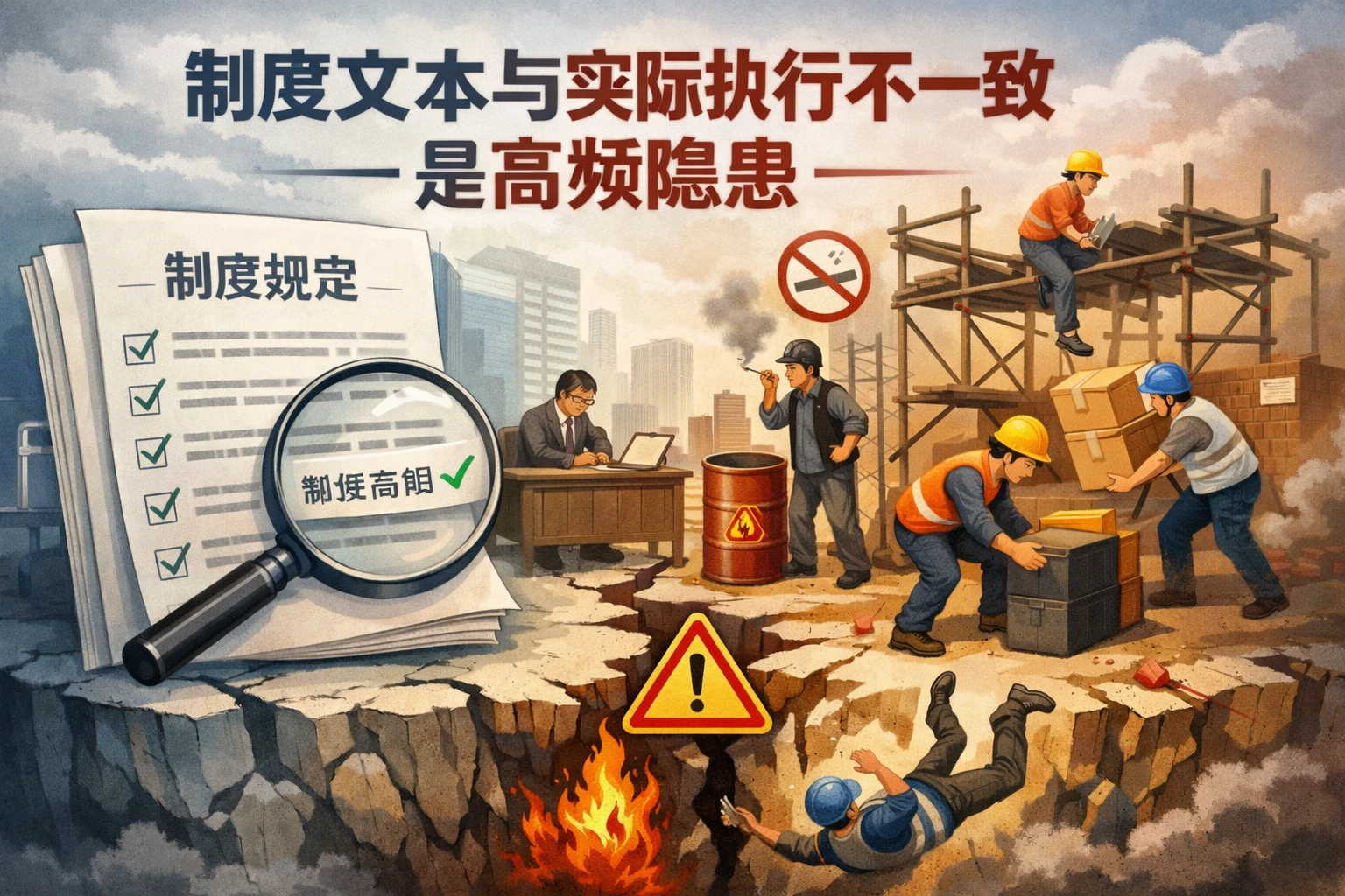 制度文本与实际执行不一致,是高频隐患