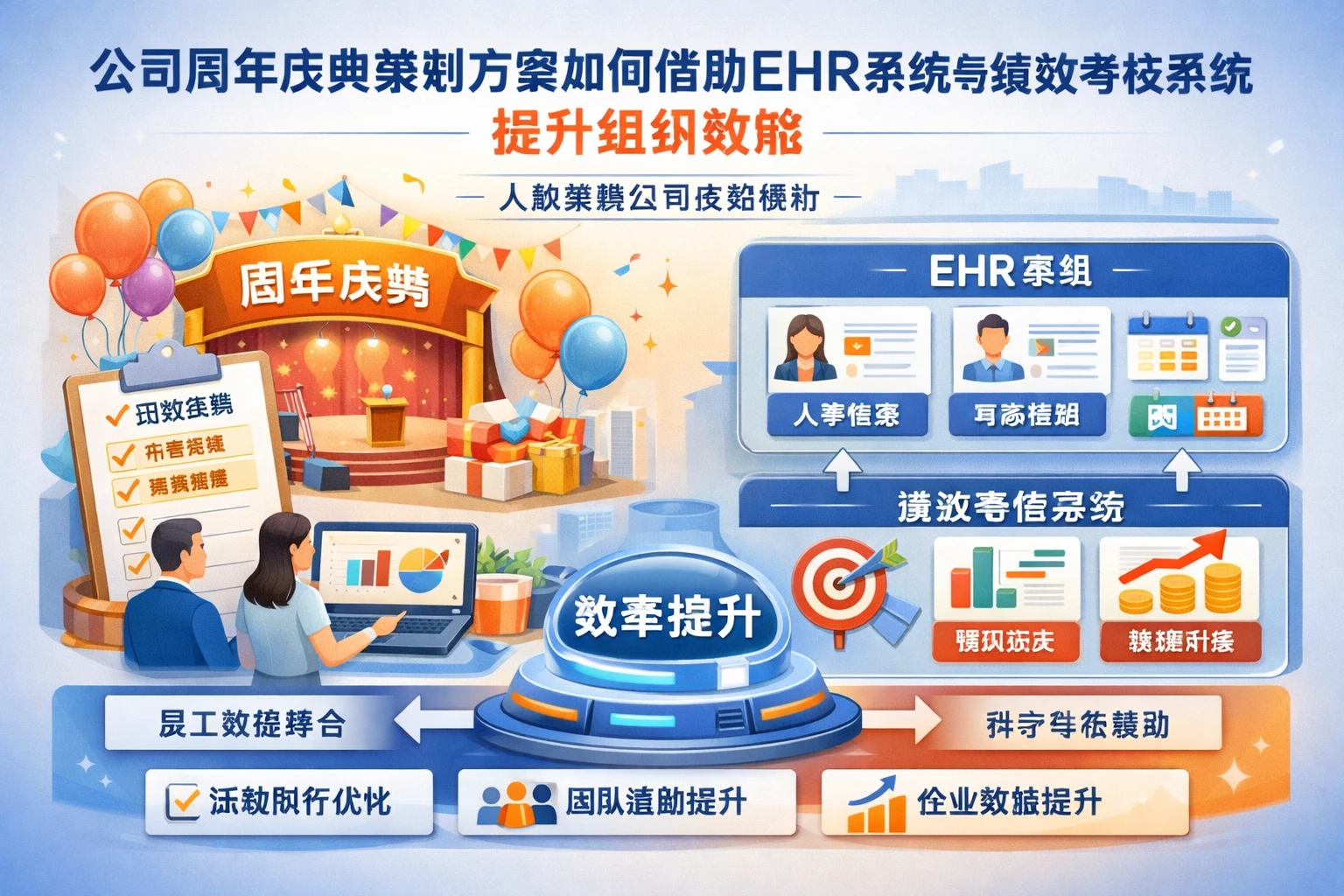 公司周年庆典策划方案如何借助ehr系统与绩效考核系统提升组织效能｜人事系统公司实践解析