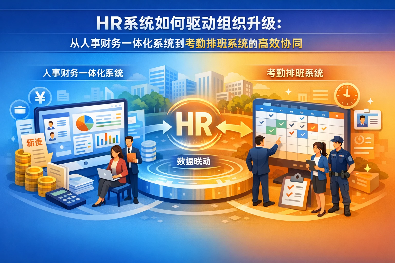 HR系统如何驱动组织升级：从人事财务一体化系统到考勤排班系统的高效协同