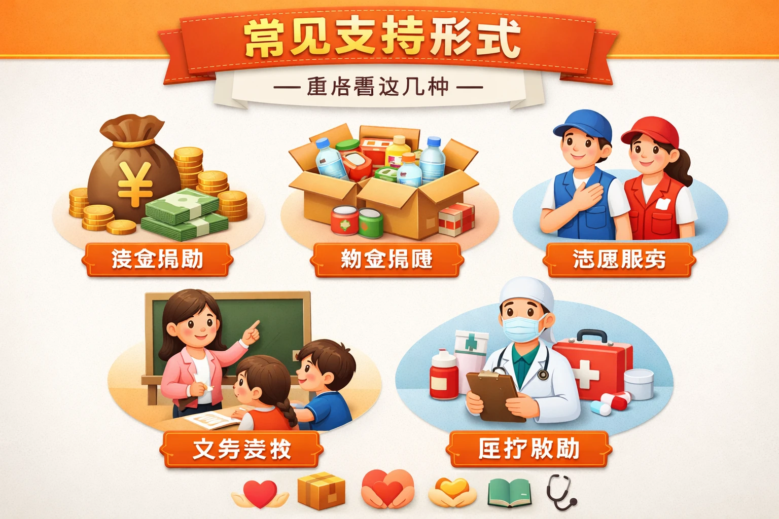 常见支持形式，重点看这几种