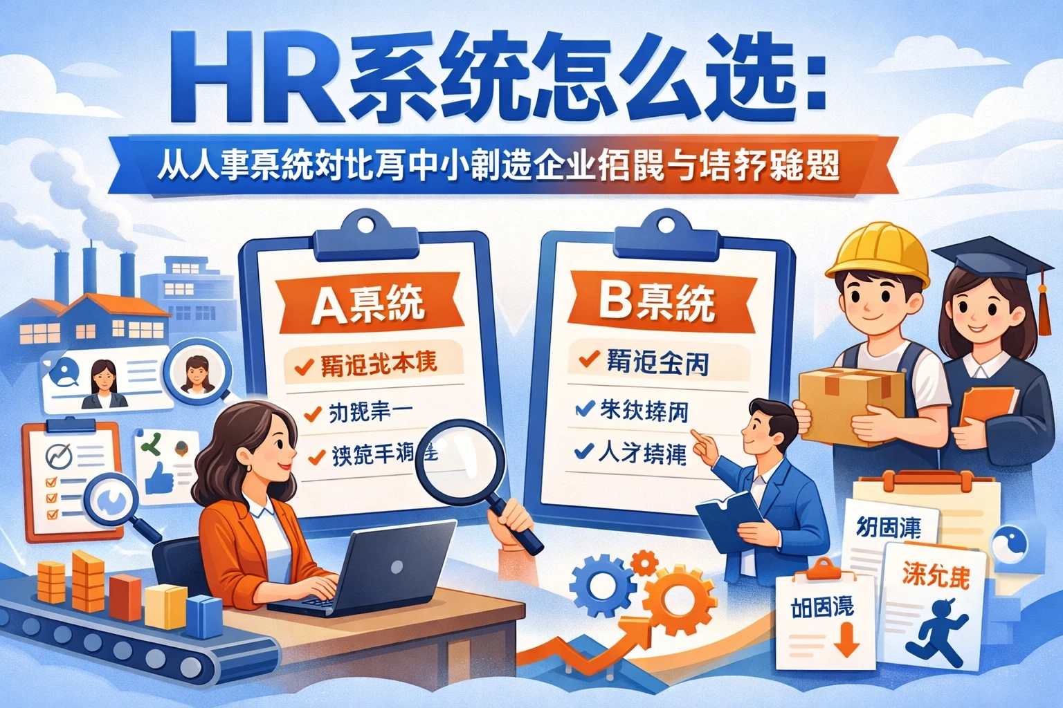 HR系统怎么选：从人事系统对比看中小制造企业招聘与培养难题