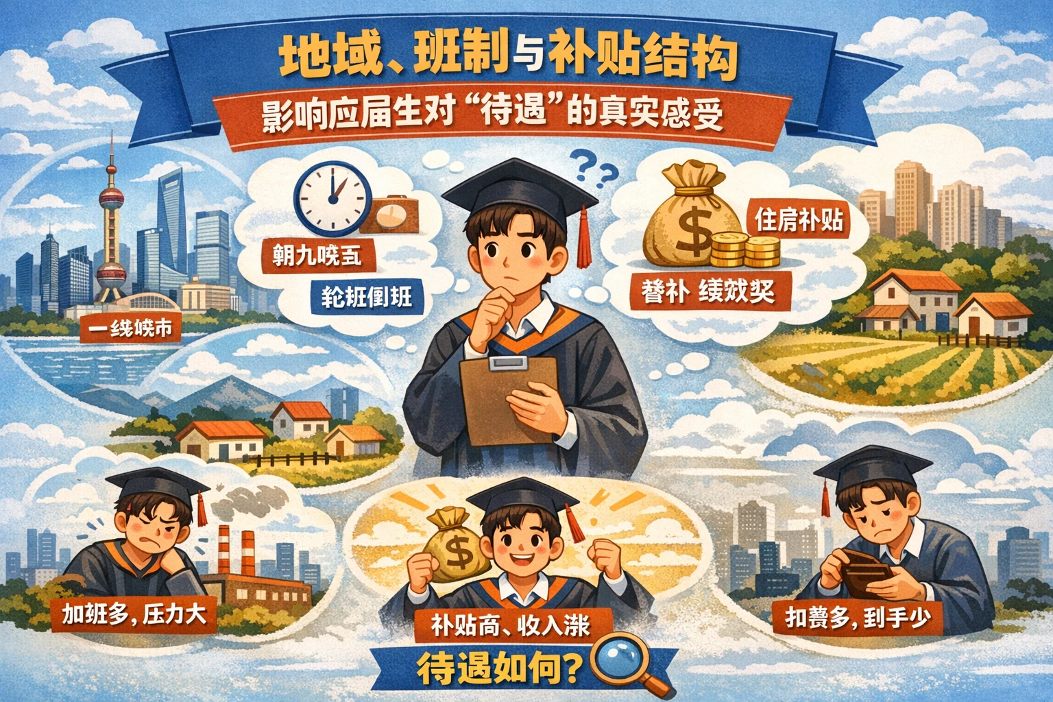 地域、班制与补贴结构，影响应届生对“待遇”的真实感受