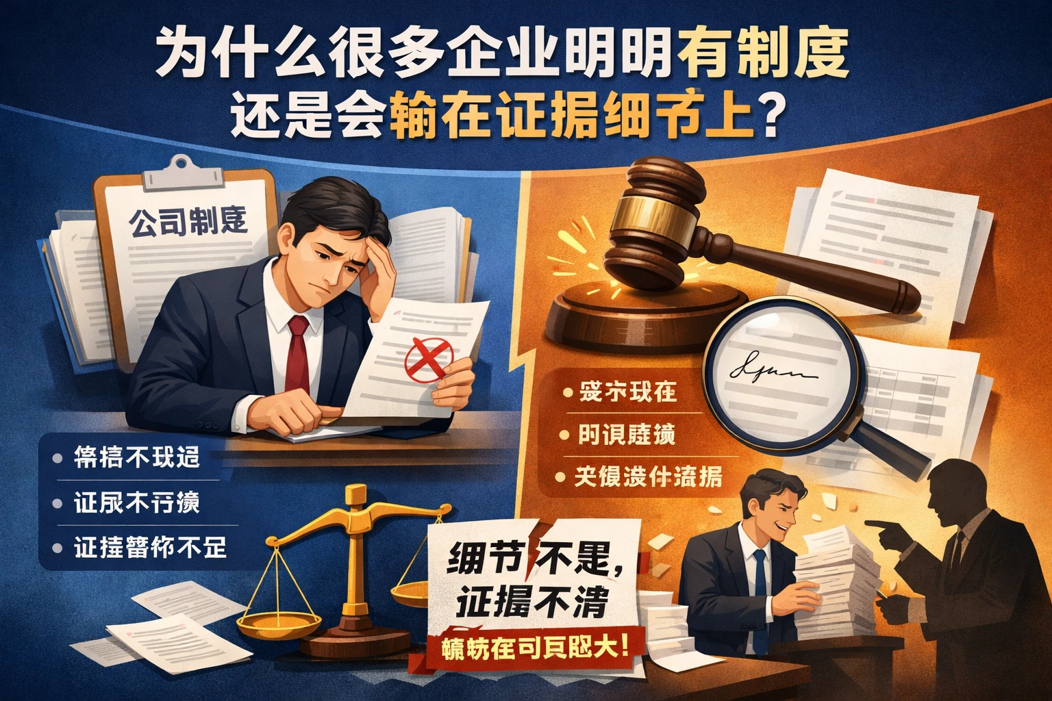 为什么很多企业明明有制度,还是会输在证据细节上