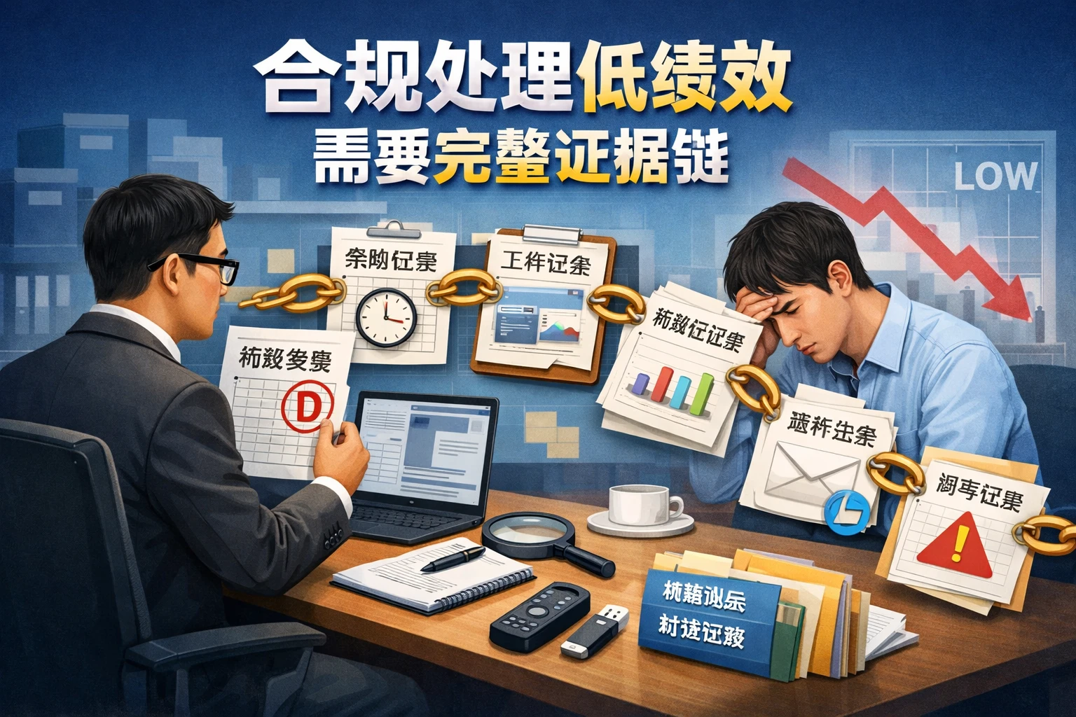 合规处理低绩效，需要完整证据链