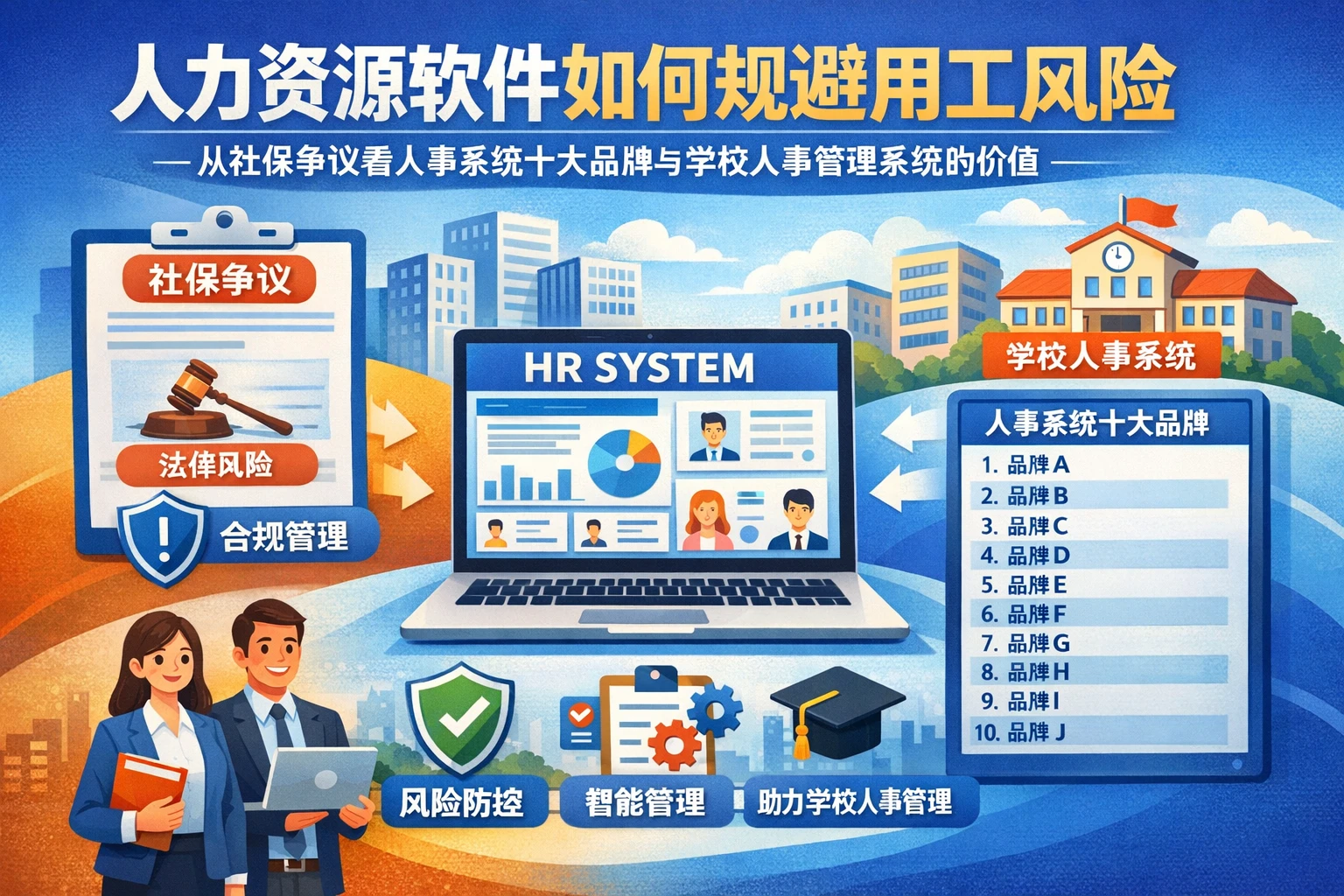 人力资源软件如何规避用工风险：从社保争议看人事系统十大品牌与学校人事管理系统的价值