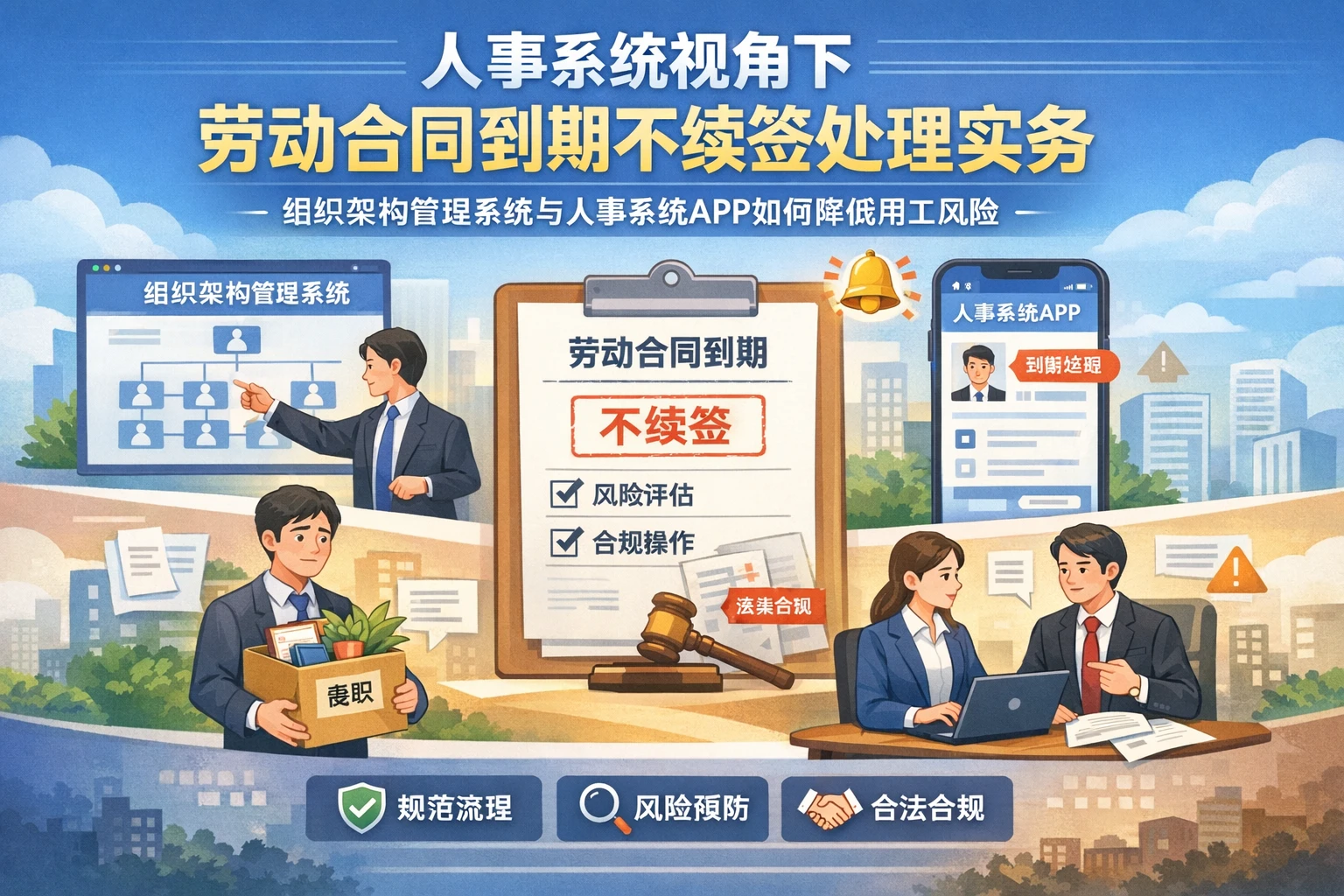 人事系统视角下劳动合同到期不续签处理实务：组织架构管理系统与人事系统APP如何降低用工风险