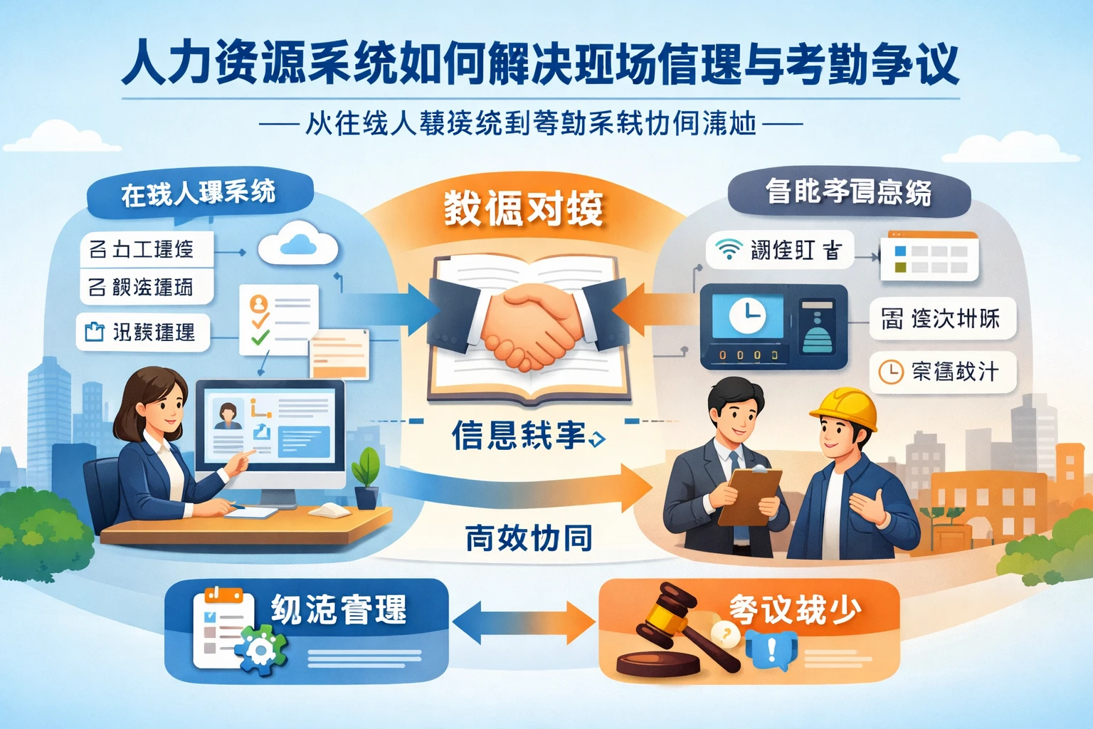 人力资源系统如何解决现场管理与考勤争议——从在线人事系统到考勤系统的协同落地