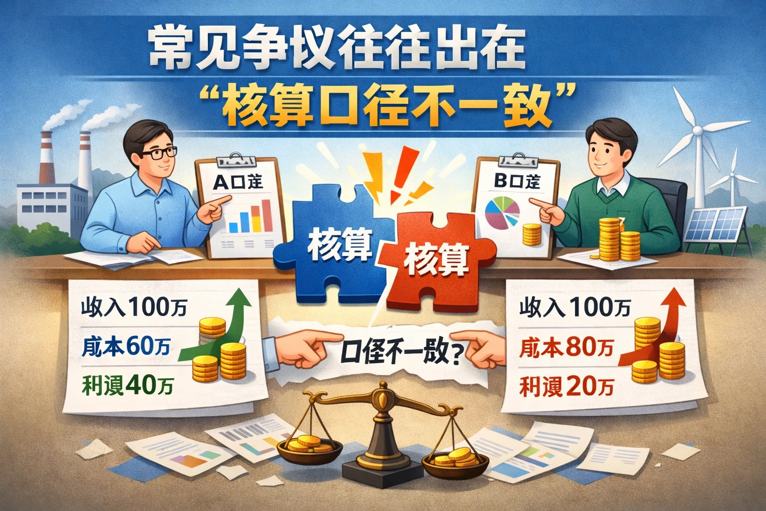 常见争议往往出在“核算口径不一致”