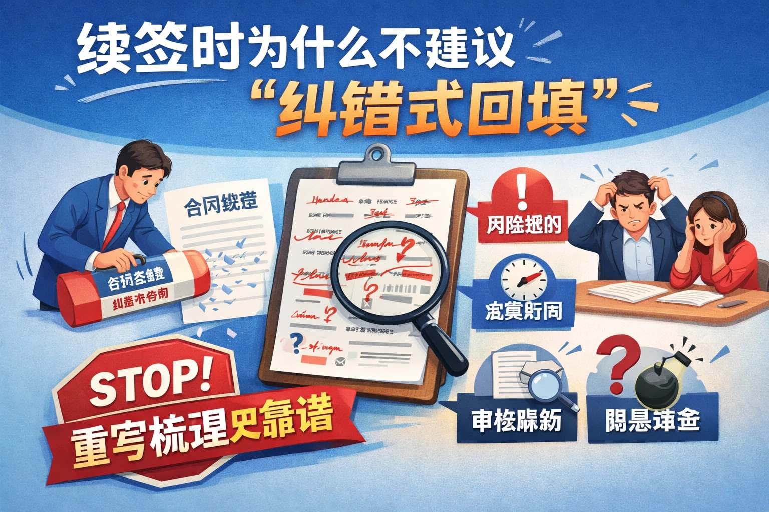 续签时为什么不建议“纠错式回填”