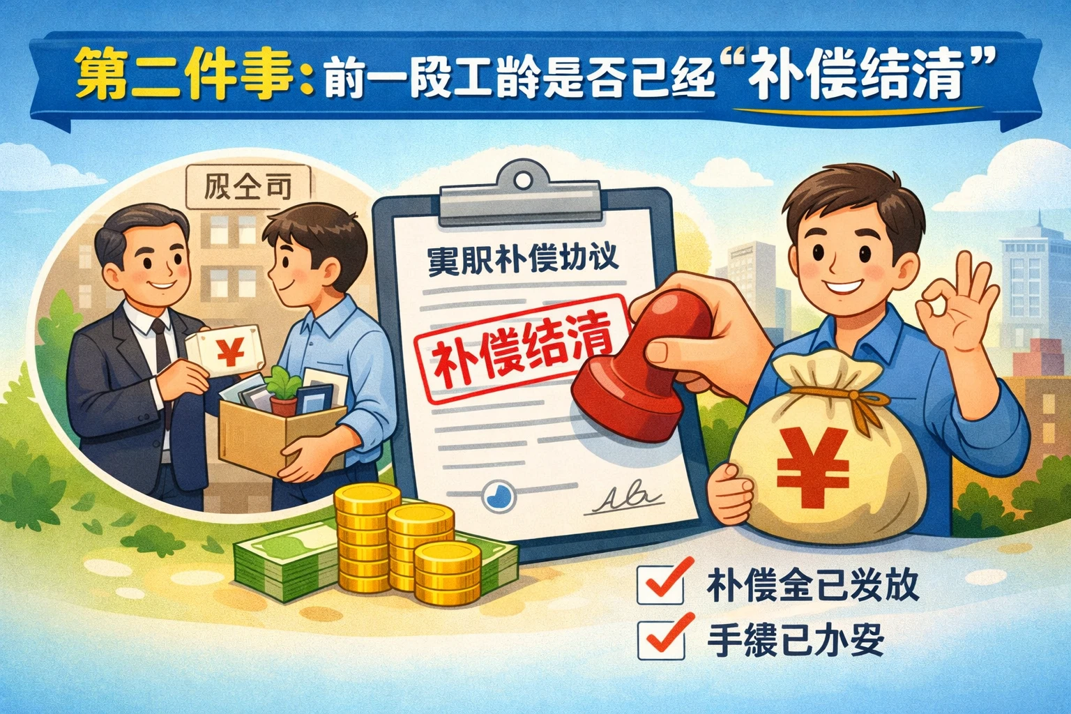 第二件事：前一段工龄是否已经“补偿结清”