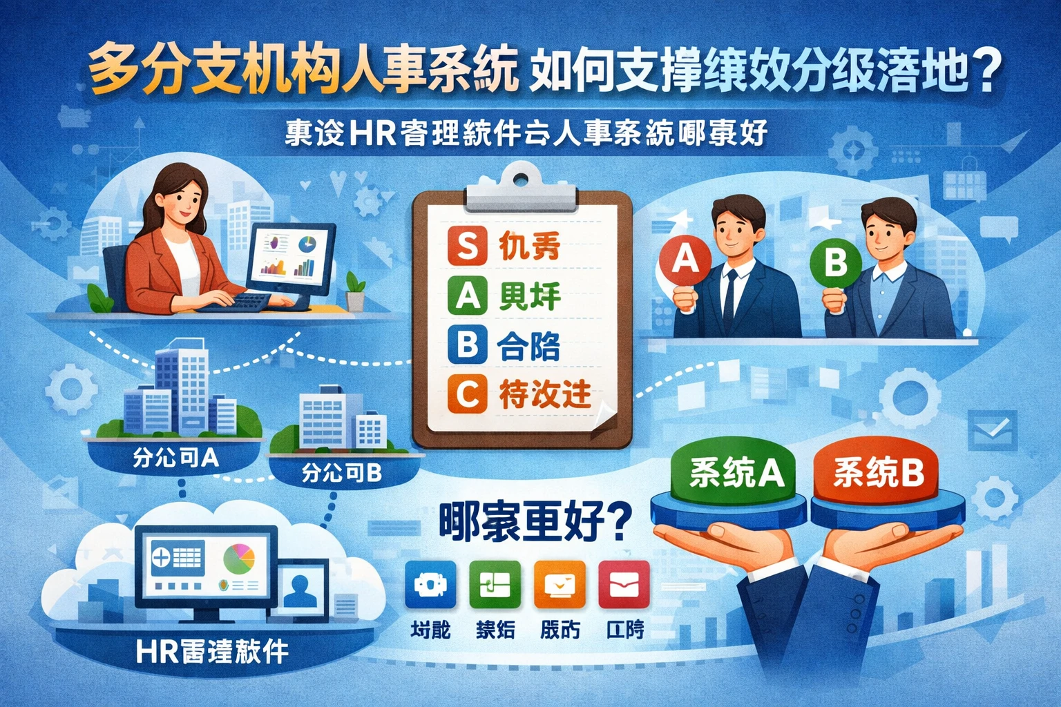 多分支机构人事系统如何支撑绩效分级落地？兼谈HR管理软件与人事系统哪家好